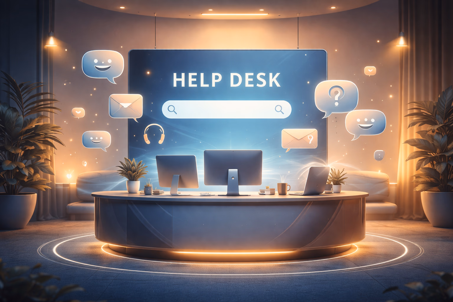 Helpful support themed login assistance scene with digital chat interface and welcoming service atmosphere for 35BD players